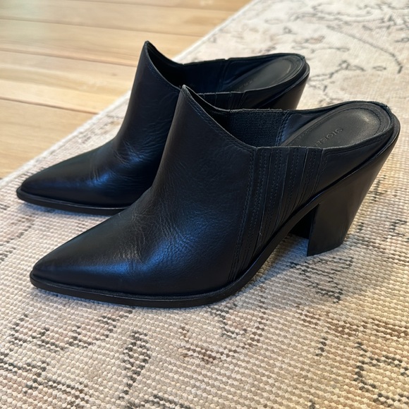 SIGERSON MORRISON Kaden Mules / Booties in Black Leather sz 37 1/2 (US 7) - Picture 5 of 7